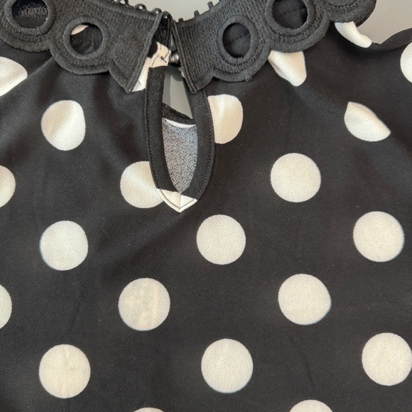 Black and white polka dot blouse - Picture 9 of 9